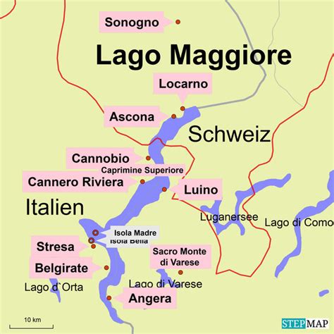 Lago Maggiore Städte und Orte in der Übersicht