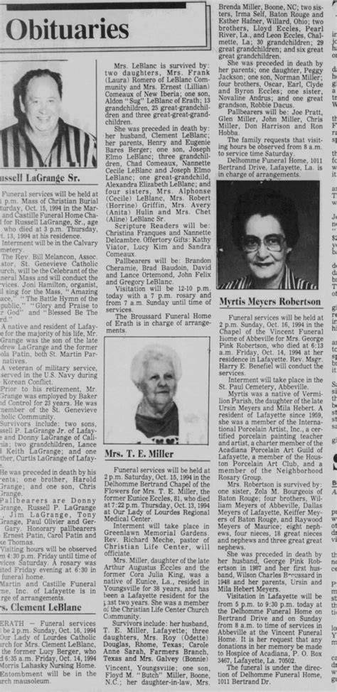 Lagrange il obituaries.  Search Obituaries.  Loving brother of Matthew.  Roman, age 93, U...
