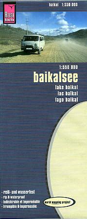 Lake Baikal, Russia Road and Topographic Tourist Map.