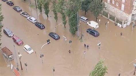Lake Como bursts its banks as violent storm pounds Northern Italy