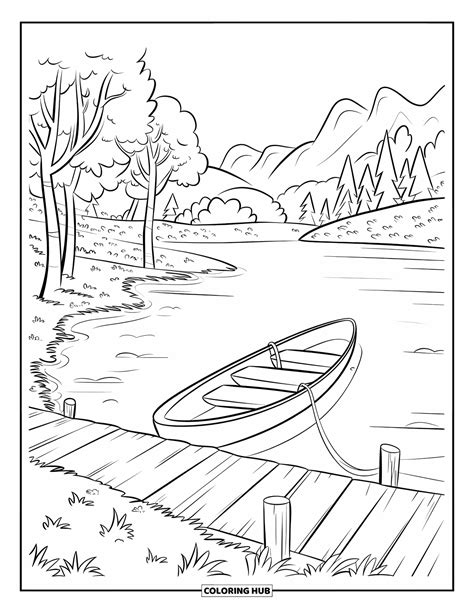 Lake For Coloring