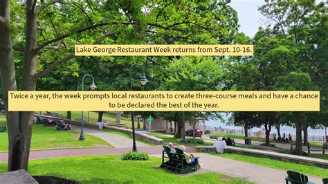 Lake George Restaurant Week dines again in September
