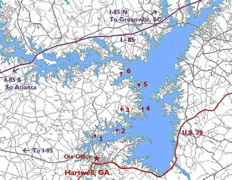 Lake Hartwell Lake Map - Bassmaster