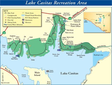 California, Egret Campground Lake Casitas. The addres