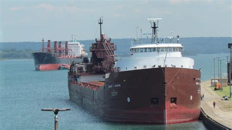 Lake michigan freighter tracker. Lake Michigan (/ ˈ m ɪ ʃ ɪ ɡ ən / ⓘ MISH-ig-ən) is one of the five Great Lakes of North America.It is the second-largest of the Great Lakes by volume (1,180 cu mi (4,900 km 3)) and the third-largest by surface area (22,404 sq mi (58,030 km 2)), after Lake Superior and Lake Huron.To the east, its basin is conjoined with that of Lake Huron through the 3 + 1 ⁄ 2-mile (5.6-kilometer ... 