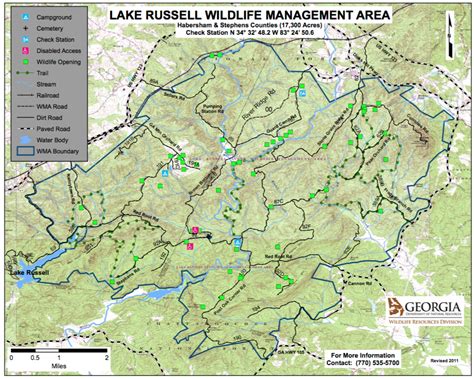 Lake russell wma map. This 25,500-acre property offers hunting for deer, bear, turkey, small game, dove, and waterfowl. There are five sections (tracts) of the WMA, including Wildcat Creek, Goethe, Burnt Mountain, Amicalola, and City of Atlanta. The DNR Wildlife Resources Division owns 15,000 acres of the forest, with the City of Atlanta owning the lower 10,000 acres. 