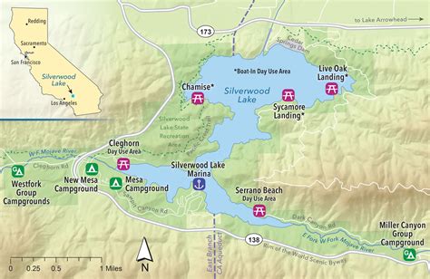 Silverwood Lake is located approximately 12 miles north o