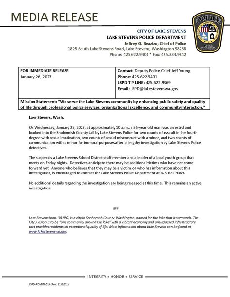Lake stevens police report.  Priority Level Definitions: Case Reports - Stevens Cou...