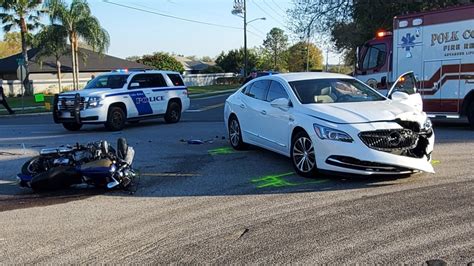 Lake wales accident today. A Lake Wales man died after crashing his car into a concrete pole early Friday morning, according to the Polk County Sheriff's Office. ... The sheriff’s office said the crash happened at about 1 ... 