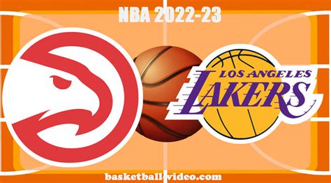 Lakers Vs Hawks 2023