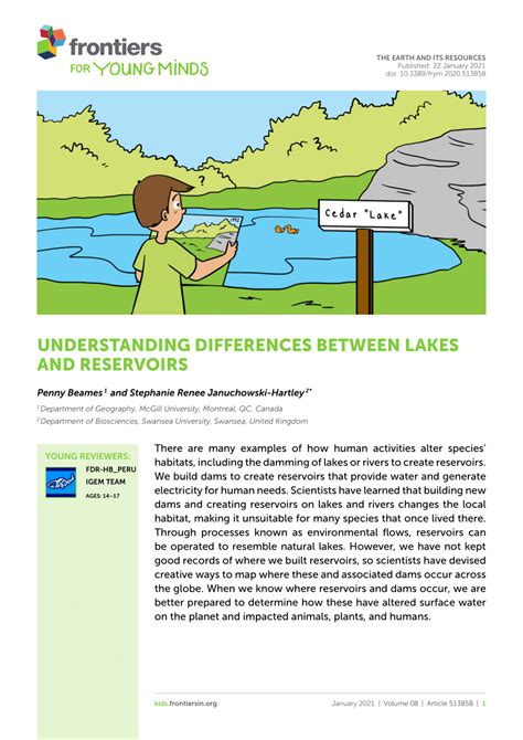 Lakes and Reservoirs.pptx - Limnology of Lakes and...