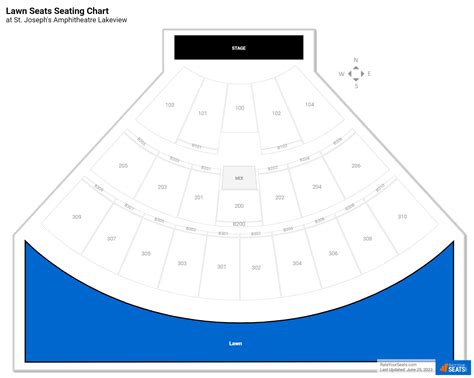 Lakeview Amphitheater Detailed Seating Chart Elcho Table