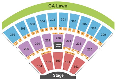 Lakeview Amphitheater Seating Chart With Rows Elcho Table
