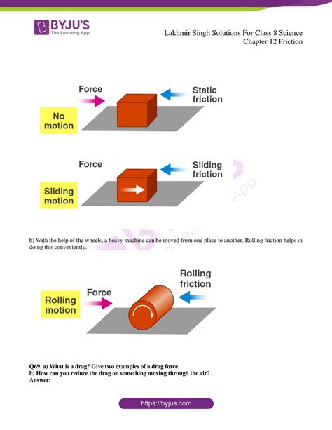 Lakhmir Singh Solutions for Class 8 Science Chapter 12 Friction …