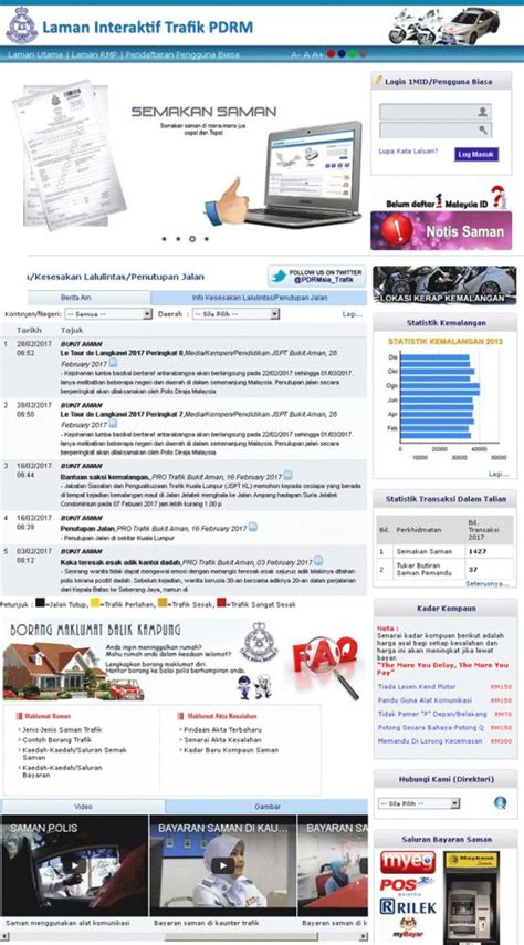 Laman Interaktif Trafik PDRM. 