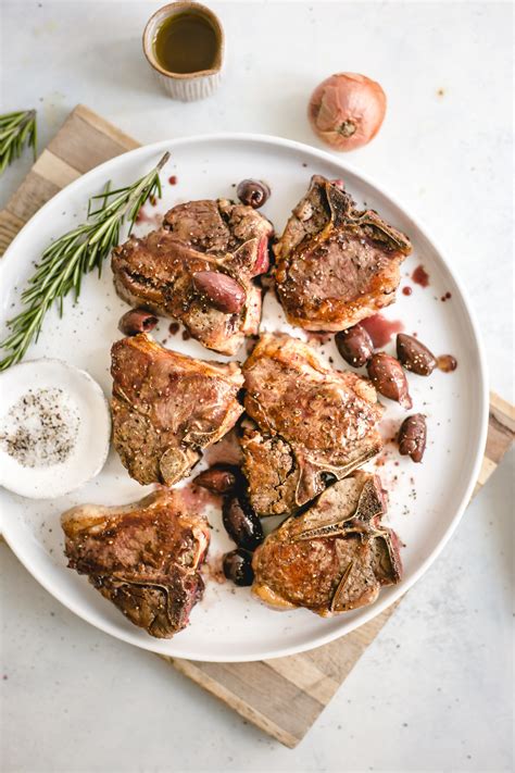 Lamb Chops with Red Wine and Rosemary - Andie Mitchell