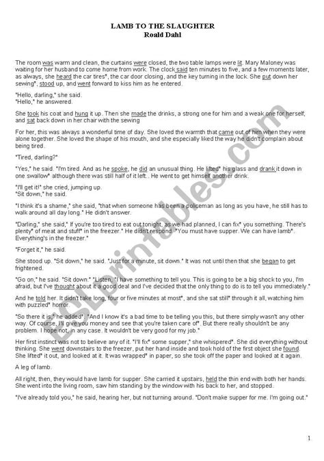 Lamb To The Slaughter Questions And Answers Pdf
