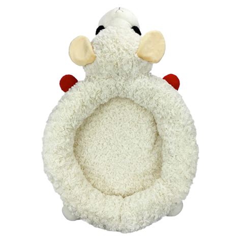 Lamb chop bed. From our classic style to squeaker mats and knobby noggins, Lamb Chop® is the perfect companion for playtime, snuggle time, and now nap time! Our Lamb Chop® Bed is made with ultra plush fabric and stuffed to just the right softness. Give pets the bed of their dreams! Product Details: Product Materials: 70% Polyester, 30% Polyester Fiber Fill ... 