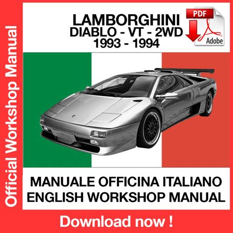 Lamborghini diablo vt diablo 2wd manuale di servizio di riparazione. - Vw golf 5 manual fsi bad.