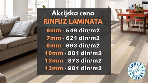 Laminat akcija.  U na&scaron;oj ponudi se nalazi &scaron;irok izbor dezena, boja i debljina za sve...