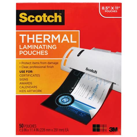 500 A4 Laminating Pouches 75 Microns per Side, Rounded Corners Glossy Finish