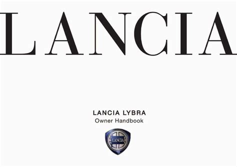 Lancia lybra 1999 2005 owner manual handbook. - Amtrak police officer exam study guide.