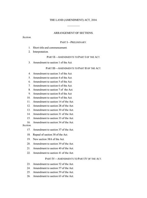 Land Ammendment Act 2004