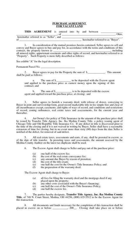 Land Contract Ohio Forms Free Universal Network