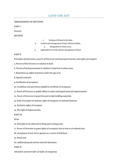 Land Use Act 1978. - ECOLEX