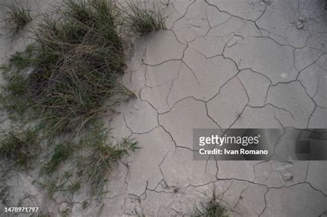 Land made parched by drought in a calanco on March 22, 2024 in...