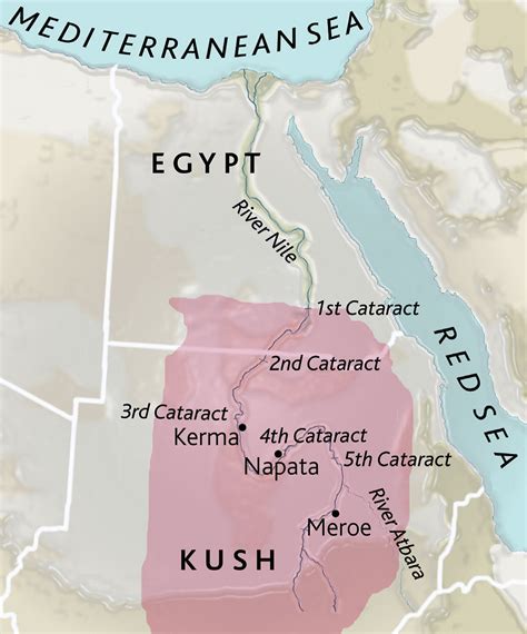 Land of kush. Kush as an Egyptianized kingdom. Two millennia of close contact, including hundreds of years of actual occupation, had effectively turned Kush into a cultural satellite of Egypt. The Kushite ruling class had absorbed Egyptian language, writing, religion, art and architecture, and other aspects of Egyptian civilization. 