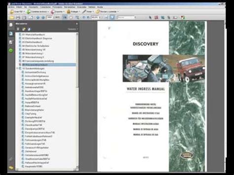 Land rover discovery 1 werkstatthandbuch karosserie reparaturanleitung. - Manuali di manutenzione dei componenti di aeromobili.