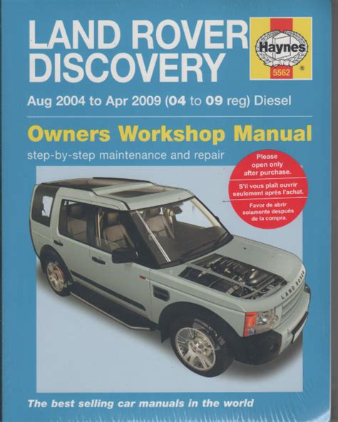 Land rover discovery 3 workshop manual. - Manuale di servizio di riparazione peugeot 307cc.