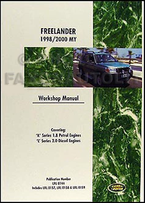 Land rover freelander workshop manual 1998. - Mazda 323 protege bg 1992 manuale di riparazione di servizio di fabbrica.