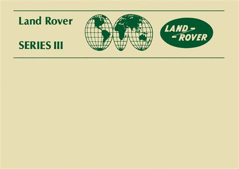 Land rover series 3 owners handbook 1979 1985. - Max found two sticks study guide.