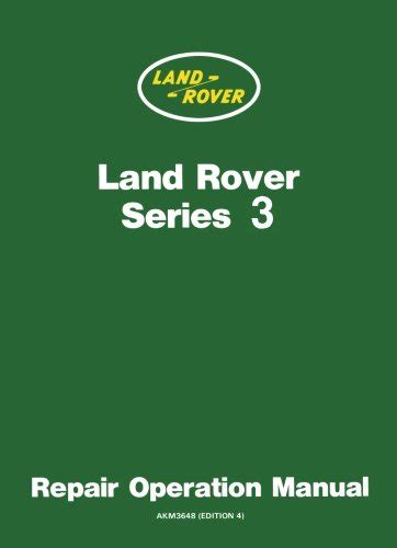 Land rover series 3 wsm repair operation manual. - Gesänge aus dem singspiele der kaufmann von smirna.