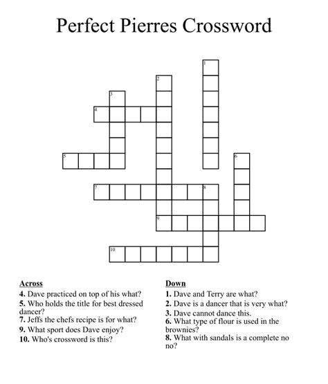 Land to pierre crossword. We found 20 possible solutions for this clue. We think the likely answer to this clue is NOTRE. You can easily improve your search by specifying the number of letters in the … 