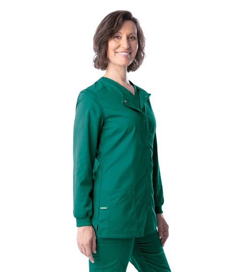 Landau ProFlex 3038 Snap Front Jacket - UniformsAndScrubs