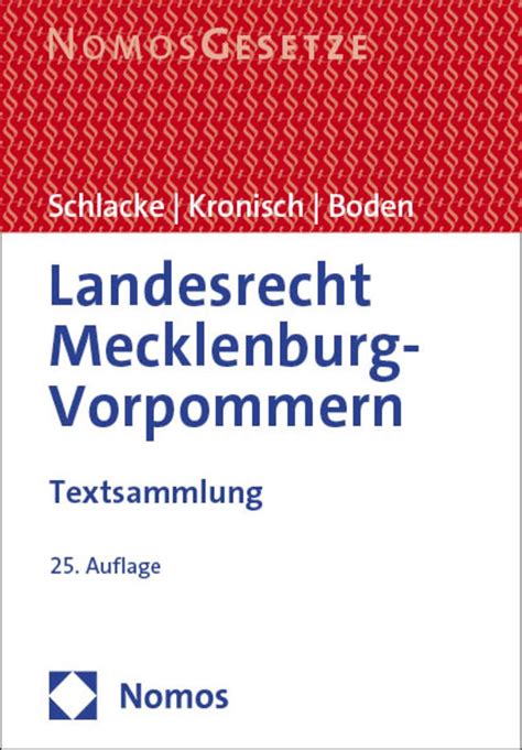 Landesrecht mecklenburg vorpommern 2003. - Com a morte na alma - vol. 3.