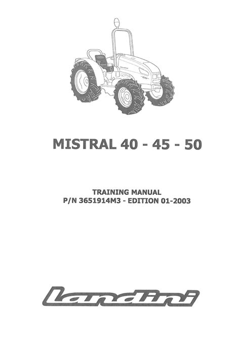 Landini mistral 40 45 50 manuale di servizio officina trattori. - Taylor dunn sc 100 24 service manual.