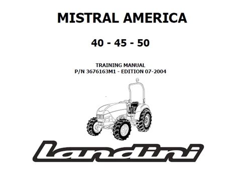 Landini mistral america 40 45 50 tractor workshop service repair manual. - Bmw r 1200 gs adventure repair manual.