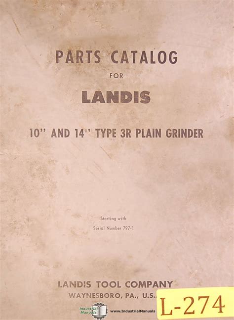 Landis 10 x 14 type 3r plain grinding machine parts list manual. - Yamaha wr426 wr426f 2001 repair service manual.