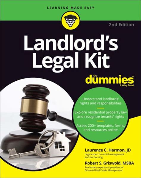 Read Online Landlords Legal Kit For Dummies By Laurence C Harmon