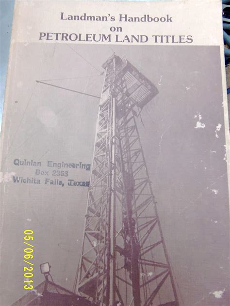 Landmans handbook on petroleum land titles. - Manuali di istruzioni per calcolatrice canon.