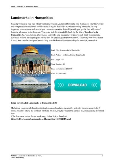 Landmarks In Humanities 3rd Edition Pdf