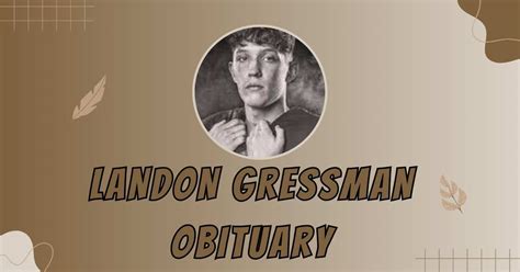 Landon gressman obituary. Michael J Gressman (1977-2009) *32 The grave site of Michael J Gressman / Plot 20851678.This memorial website was created in memory of Michael J Gressman, 32, born on February 9, 1977 and passed away on July 14, 2009. 