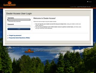 Landpride dealer login. Dealer Access User Login. ... If you are logging into your master dealer account using your dealer number, please call Land Pride customer service at 888-987-7433 ext ... 