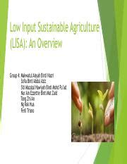 Landscape Infrastructure and Sustainable Agriculture (LISA)