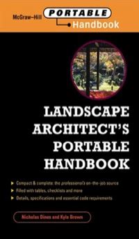 Landscape architects portable handbook 1st edition. - A handbook for clinical teachers by d i newble.