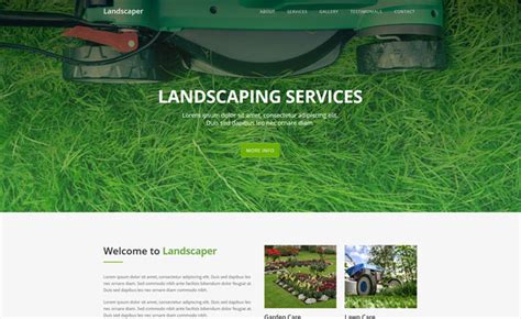 Landscaper Free Bootstrap Html5 One Page Gardening Landscaping Website Template